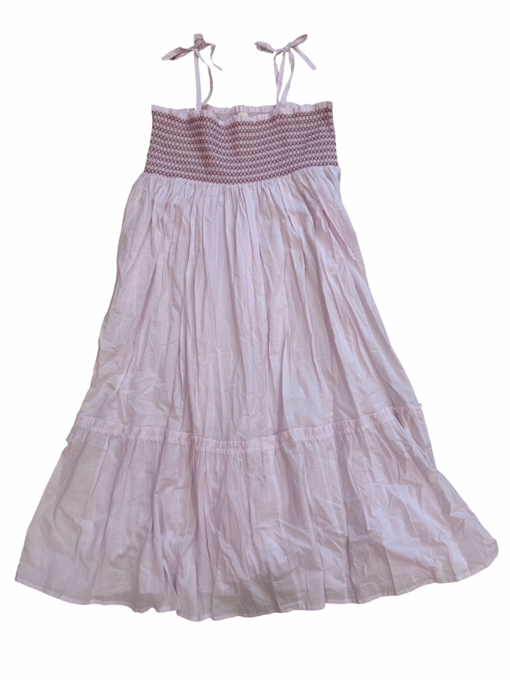 Kate Quinn organic cotton smocked midi dress